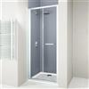 Leroy Merlin Porta doccia pieghevole L 75-80 cm x H 190 cm per nicchia in vetro trasparente SP. 6 mm, profilo lucido cromo, serie Verve
