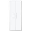Leroy Merlin Porta doccia saloon L 82-86 cm x H 195 cm per nicchia in vetro smerigliato SP. 6 mm, profilo opaco bianco, serie Record