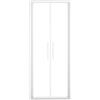 Leroy Merlin Porta doccia saloon L 82-86 cm x H 195 cm per nicchia in vetro trasparente SP. 6 mm, profilo opaco bianco, serie Record