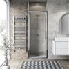 Leroy Merlin Porta doccia battente L 72-76 cm x H 195 cm per nicchia in vetro trasparente SP. 6 mm, profilo lucido cromo, serie Record