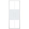 Leroy Merlin Porta doccia saloon L 97-101 cm x H 195 cm per nicchia in vetro smerigliato SP. 6 mm, profilo opaco bianco, serie Record