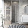 Leroy Merlin Porta doccia saloon L 82-86 cm x H 195 cm per nicchia in vetro trasparente SP. 6 mm, profilo lucido cromo, serie Record