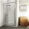 Leroy Merlin Porta doccia scorrevole L 125-130 cm x H 190 cm per nicchia in vetro trasparente SP. 6 mm, profilo lucido cromo, serie Verve