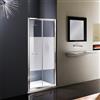 Leroy Merlin Porta doccia pieghevole L 115-120 cm x H 195 cm per nicchia in vetro trasparente SP. 8 mm, profilo lucido cromo, serie Namara