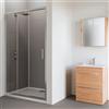 Leroy Merlin Porta doccia scorrevole L 115-120 cm x H 190 cm per nicchia in vetro trasparente SP. 6 mm, profilo lucido cromo, serie Verve