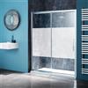 Leroy Merlin Porta doccia scorrevole L 135-140 cm x H 195 cm per nicchia in vetro trasparente SP. 8 mm, profilo lucido cromo, serie Namara