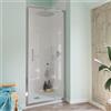 SANYCCES Porta doccia saloon L 66-70 cm x H 190 cm per nicchia in vetro trasparente SP. 6 mm, profilo lucido cromo, serie Bilbao