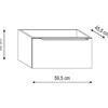 Leroy Merlin Mobile da bagno sospeso sotto lavabo L 59.5 x H 30 x P 45.5 cm bianco, 1 cassetto Brera
