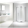 Leroy Merlin Box doccia angolare con porta scorrevole, L 77-79.5 cm x L 79.5 cm, H 195 cm, in vetro trasparente SP. 8 mm, profilo lucido cromo | Namara