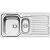 PYRAMIS Lavello integrato 1 vasca in inox argento PYRAMIS Amaltia L 50 x L 100 cm, sgocciolatoio a destra
