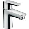 Hansgrohe Rubinetto per lavabo a canna bassa getto laminare cristallino Talis E 80 cromato lucido HANSGROHE H 12.9 cm