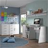 TERRANEO Cassettiera a colonna 4 cassetti, L 50 x P 40 x H 87 cm bianco