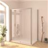 SANYCCES Pannello laterale per box doccia Style L 70 x H 200cm, Sp. 8 mm vetro vetro senza finitura / trasparente profilo in alluminio argento spazzolato