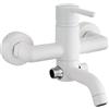JACUZZI RUBINETTERIA Rubinetto per vasca getto laminare cristallino Cloud bianco spazzolato JACUZZI RUBINETTERIA