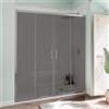 SANYCCES Porta doccia scorrevole L 156-160 cm x H 190 cm per nicchia in vetro fumè SP. 6 mm, profilo lucido cromo, serie Bilbao