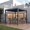Leroy Merlin Pergola bioclimatica 3x3 m in alluminio grigio - Spell