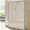 SANYCCES Porta doccia scorrevole L 97-101 cm x H 200 cm per nicchia in vetro trasparente SP. 8 mm, profilo satinato cromo, serie Style