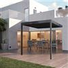Leroy Merlin Pergola bioclimatica addossata 3x4 m in alluminio grigio - Spell