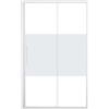 Leroy Merlin Porta doccia scorrevole L 112-116 cm x H 195 cm per nicchia in vetro smerigliato SP. 6 mm, profilo opaco bianco, serie Record