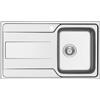 DELINIA Lavello integrato 1 vasca in inox argento DELINIA Basalt L 50 x L 86 cm, sgocciolatoio a sinistra