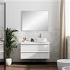 Leroy Merlin Mobile Linea L100 H55 P45 laccato bianco opaco 2 cassetti a chiusura ammortizzata e top per lavabo in appoggio