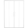 Leroy Merlin Porta doccia scorrevole L 152-156 cm x H 195 cm per nicchia in vetro trasparente SP. 6 mm, profilo opaco bianco, serie Record