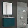 BADEN HAUS Mobile bagno sospeso con lavabo L 74 cm blu petrolio per vasca centrale Tiffany