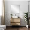 Leroy Merlin Mobile Linea L80 H55 P45 in laminato rovere natura 2 cassetti a chiusura ammortizzatacon e top per lavabo in appoggio