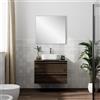 Leroy Merlin Mobile Linea L80 H55 P45 in laminato rovere cotto 2 cassetti a chiusura ammortizzata e top per lavabo in appoggio