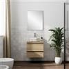 Leroy Merlin Mobile Linea L60 H55 P45 in laminato rovere natura 2 cassetti a chiusura ammortizzata e top per lavabo in appoggio