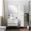 Leroy Merlin Mobile Linea L80 H55 P45 laccato bianco opaco 2 cassetti a chiusura ammortizzata e top per lavabo in appoggio