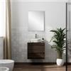 Leroy Merlin Mobile Linea L60 H55 P45 in laminato rovere cotto 2 cassetti a chiusura ammortizzata e top per lavabo in appoggio