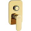 JACUZZI RUBINETTERIA Rubinetto per doccia getto laminare cristallino Serena oro lucido JACUZZI RUBINETTERIA