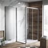 Leroy Merlin Box doccia con ingresso frontale scorrevole L 110 x H 195 cm, in vetro trasparente SP. 8 mm, profilo argento cromato Namara