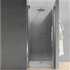Leroy Merlin Porta doccia saloon L 97.5-100.5 cm x H 200 cm per nicchia in vetro trasparente SP. 0.8 mm, profilo lucido cromo, serie Sword