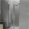 Leroy Merlin Porta doccia saloon L 97.5-100.5 cm x H 200 cm per nicchia in vetro trasparente SP. 0.8 mm, profilo lucido cromo, serie Sword