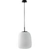 LUCE AMBIENTE DESIGN Lampadario Neoclassico Tolomeo nero paralume bianco E27 Ø39cm LUCE AMBIENTE DESIGN