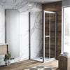 Leroy Merlin Box doccia con ingresso frontale pieghevole L 120 x H 195 cm, in vetro trasparente SP. 8 mm, profilo argento cromato Namara