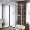 Leroy Merlin Box doccia con ingresso frontale saloon L 160 x H 195 cm, in vetro trasparente SP. 8 mm, profilo argento cromato Namara
