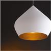 LUCE AMBIENTE DESIGN Lampadario Glamour Tholos trasparente paralume bianco E27 Ø52cm LUCE AMBIENTE DESIGN