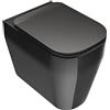 OLYMPIA CERAMICA Vaso WC filomuro OLYMPIA CERAMICA tutto evo nero lucido, sedile escluso P 53 x L 36 x H 42.5 cm