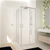 Leroy Merlin Box doccia angolare con porta scorrevole, vetro 5 mm, L 78 cm x H 195 cm, cromo Ocean