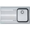 Franke Lavello integrato 1 vasca in inox argento FRANKE Smart L 50 x L 86 cm
