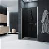 NOVELLINI Porta doccia saloon L 97-101 cm x H 201.7 cm per nicchia in vetro fumè SP. 6 mm, profilo lucido cromo, serie Glam