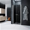 Leroy Merlin Porta doccia saloon L 97-101 cm x H 200 cm per nicchia in vetro fumè SP. 6 mm, profilo lucido cromo, serie Glam