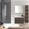 Leroy Merlin Colonna per mobile bagno Kora 2 ante P 27 x L 30 x H 160 cm rovere scuro truciolare