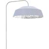 LUMICOM Lampada da terra Tokyo paralume bianco, foglia argento, H 165 cm, ø35 cm E27 Max 42W LUMICOM