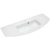 PELIPAL Lavabo d'appoggio rettangolare cassca L 121 x H 30 x P 55 cm in vetro bianco opaco