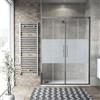 Leroy Merlin Porta doccia scorrevole L 167-171 cm x H 195 cm per nicchia in vetro smerigliato SP. 6 mm, profilo lucido cromo, serie Record