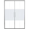 Leroy Merlin Porta doccia scorrevole L 152-156 cm x H 195 cm per nicchia in vetro smerigliato SP. 6 mm, profilo lucido cromo, serie Record